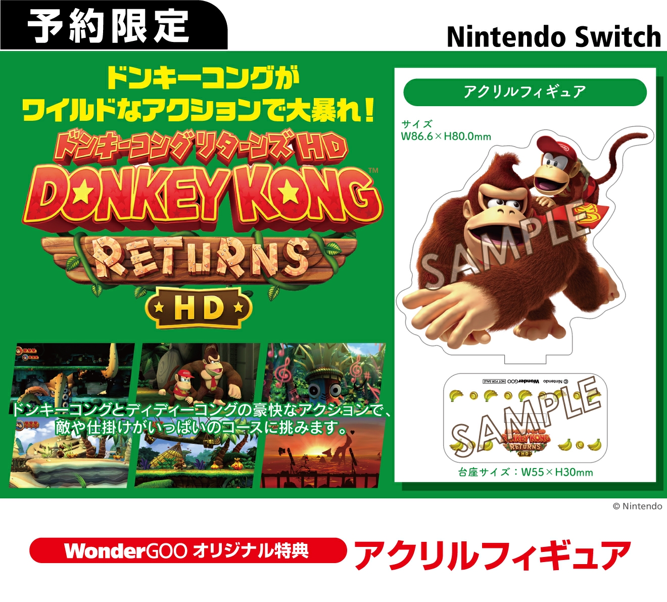 SWITCH ドンキーコング リターンズ HD【オリ特】アクリルフィギュア