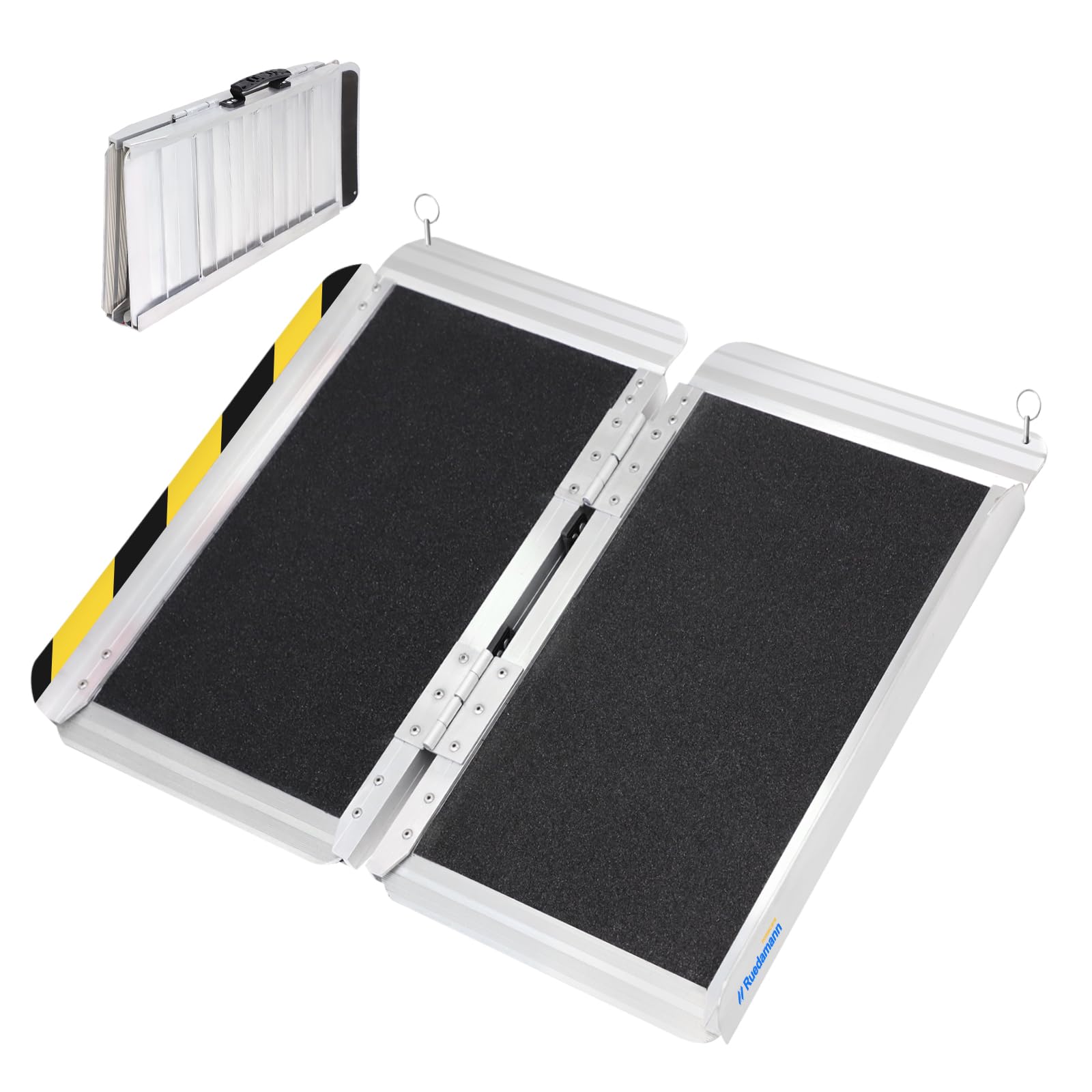 Ruedamann® 滑り止め折り畳み車椅子スロープ 耐荷重300kg 長さ61cm