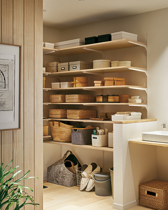 仕上げてる棚板｜収納｜WOODONE