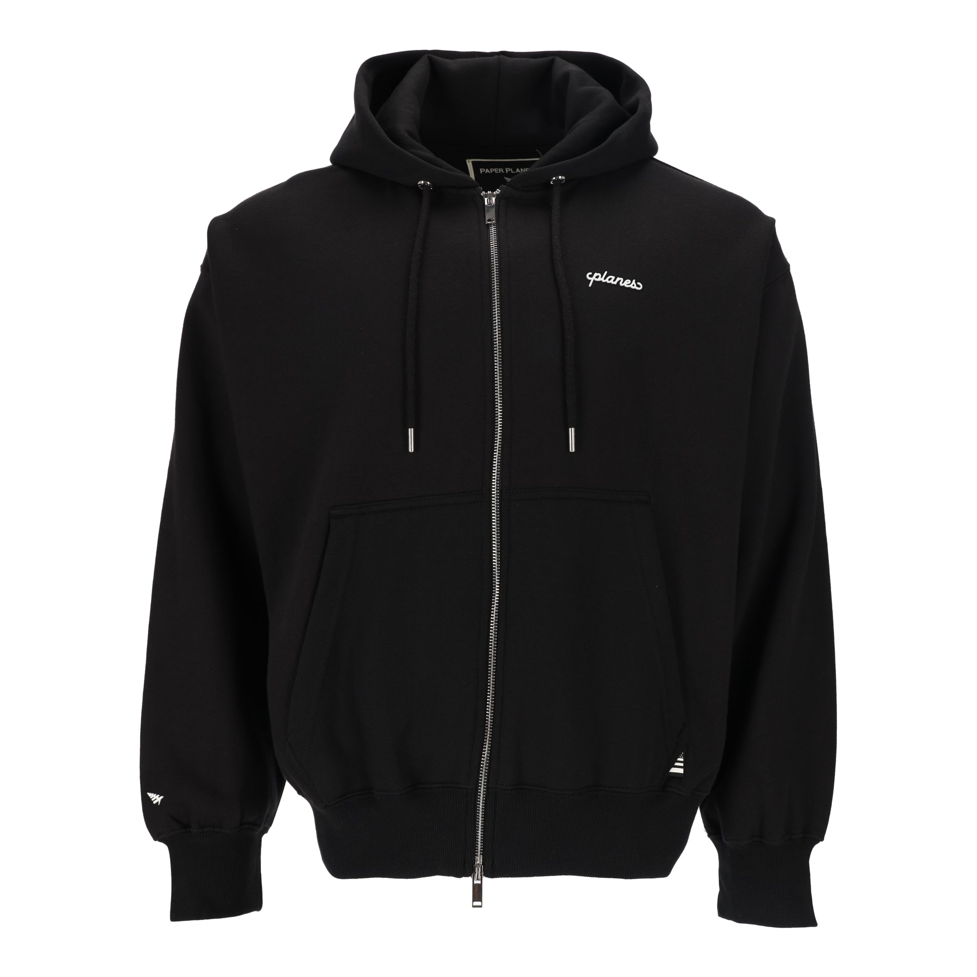Script Weld Black Zip Up Hoodie – WOODstack