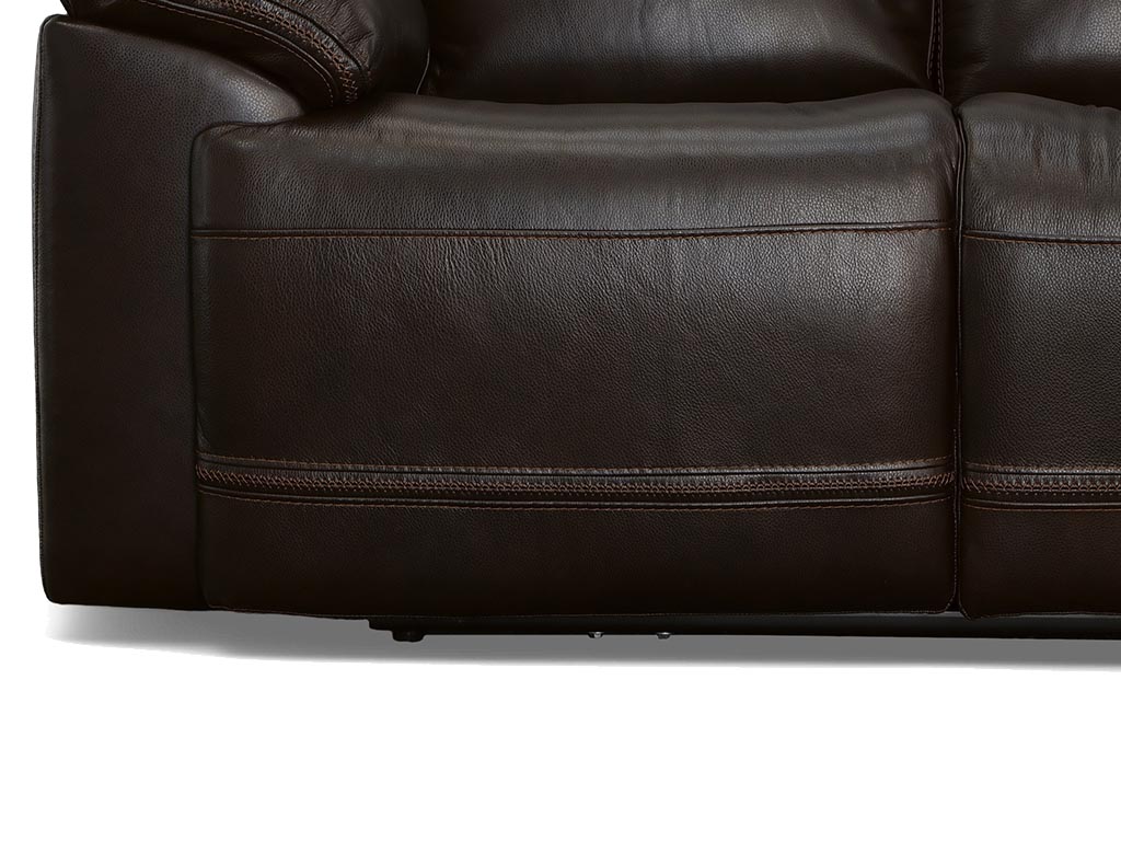 Jackson Chocolate Leather Zero Gravity Power Reclining Sofa w