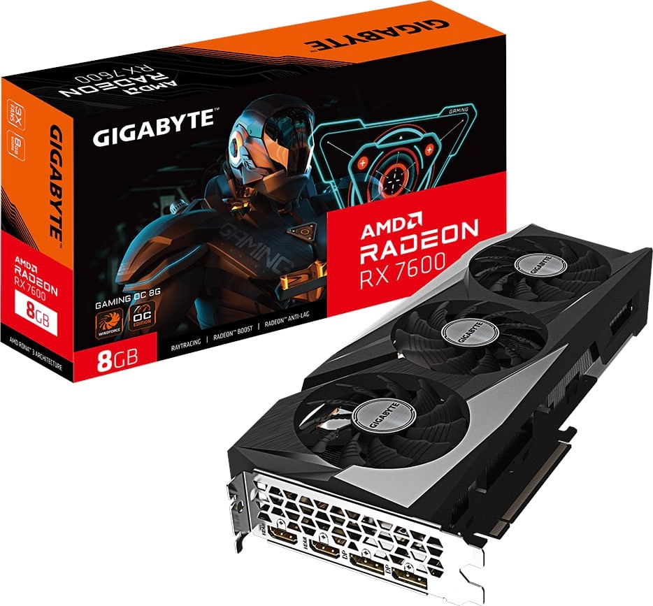 Gigabyte Radeon RX 7600 Gaming OC 8G GV-R76GAMING OC-8GD 8GB GDDR6