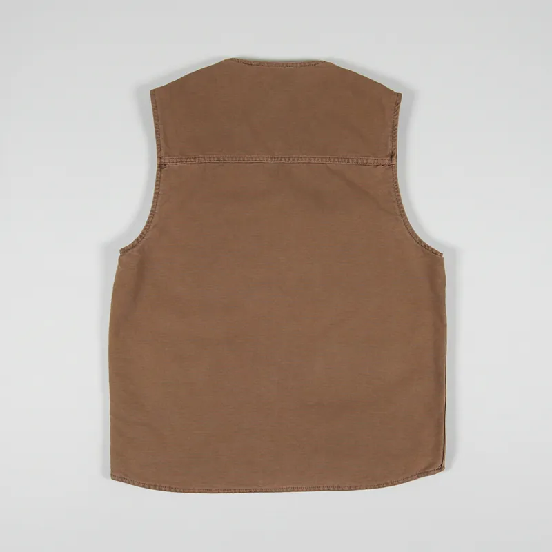 Carhartt WIP Mens Arbor Vest Tamarind Brown Faded Gilet