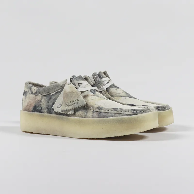 Clarks Originals Wallabee Cup Shoes Off White Camouflage