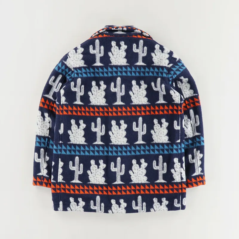 Nigel Cabourn Mens Winter Wool Cactus Donkey Jacket Navy Multi