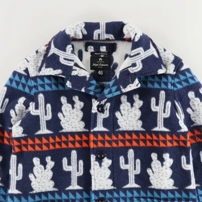 Nigel Cabourn Mens Winter Wool Cactus Donkey Jacket Navy Multi