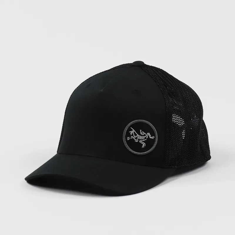Arcteryx Outdoor Patch Logo Mesh Adjustable Trucker Hat Black