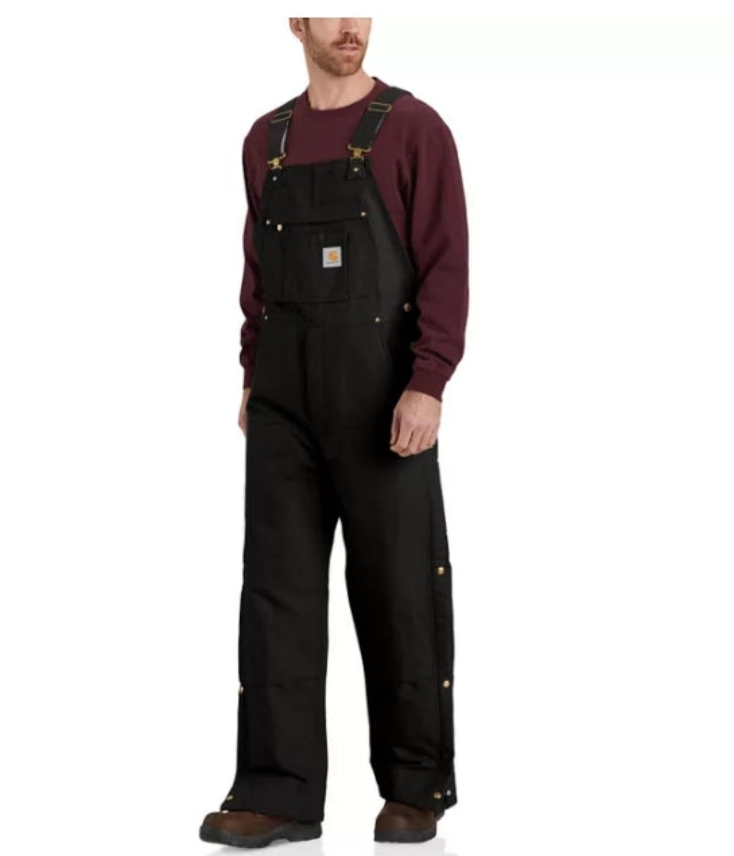 Carhartt Men's Loose Fit Firm Duck Insulted Bib Overall - Work World