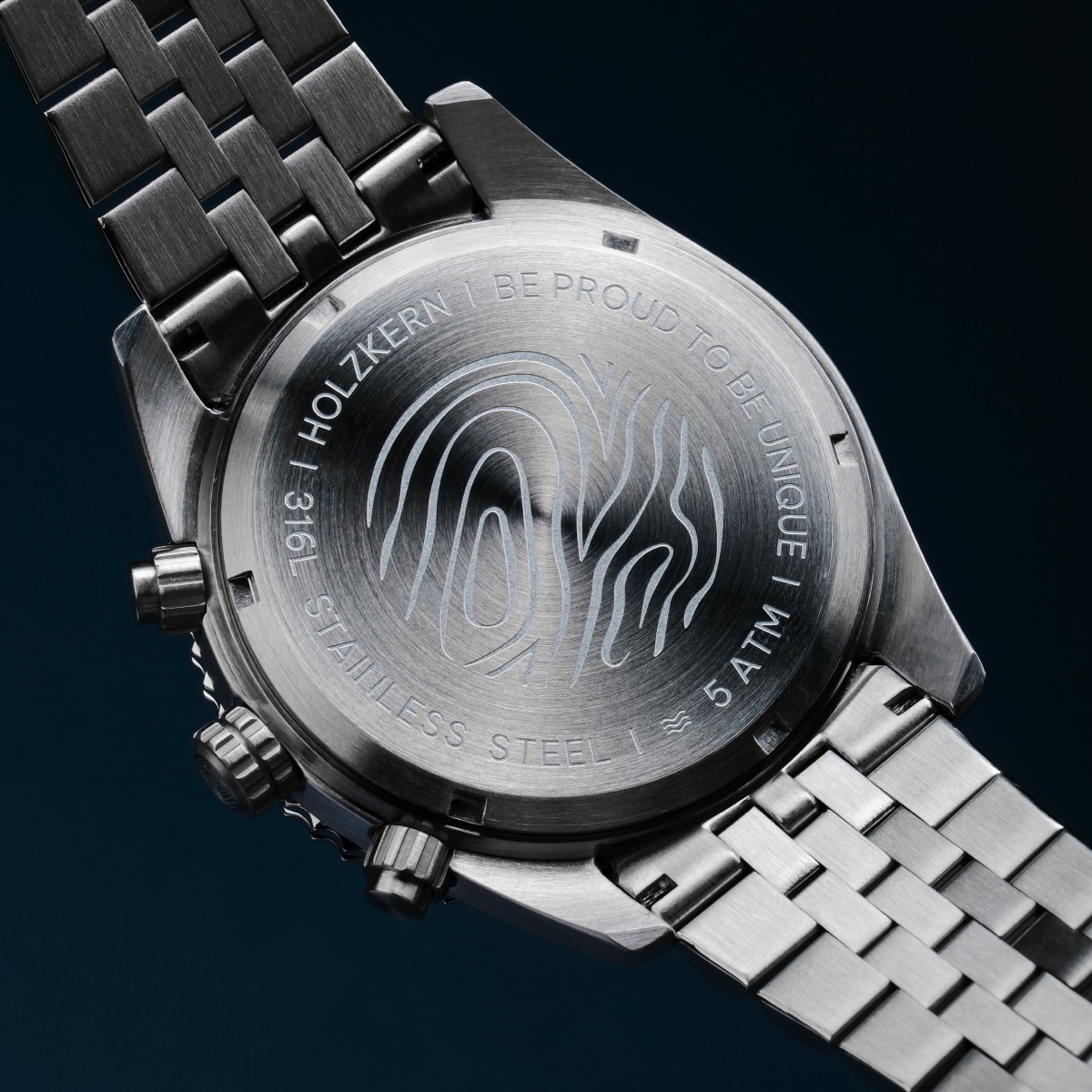 Openhorizon (Green marble/Silver) | Holzkern Wood Watches