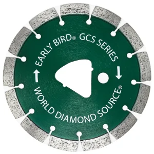 6.5″ Early Bird® Early Entry Green Concrete Blades | World Diamond