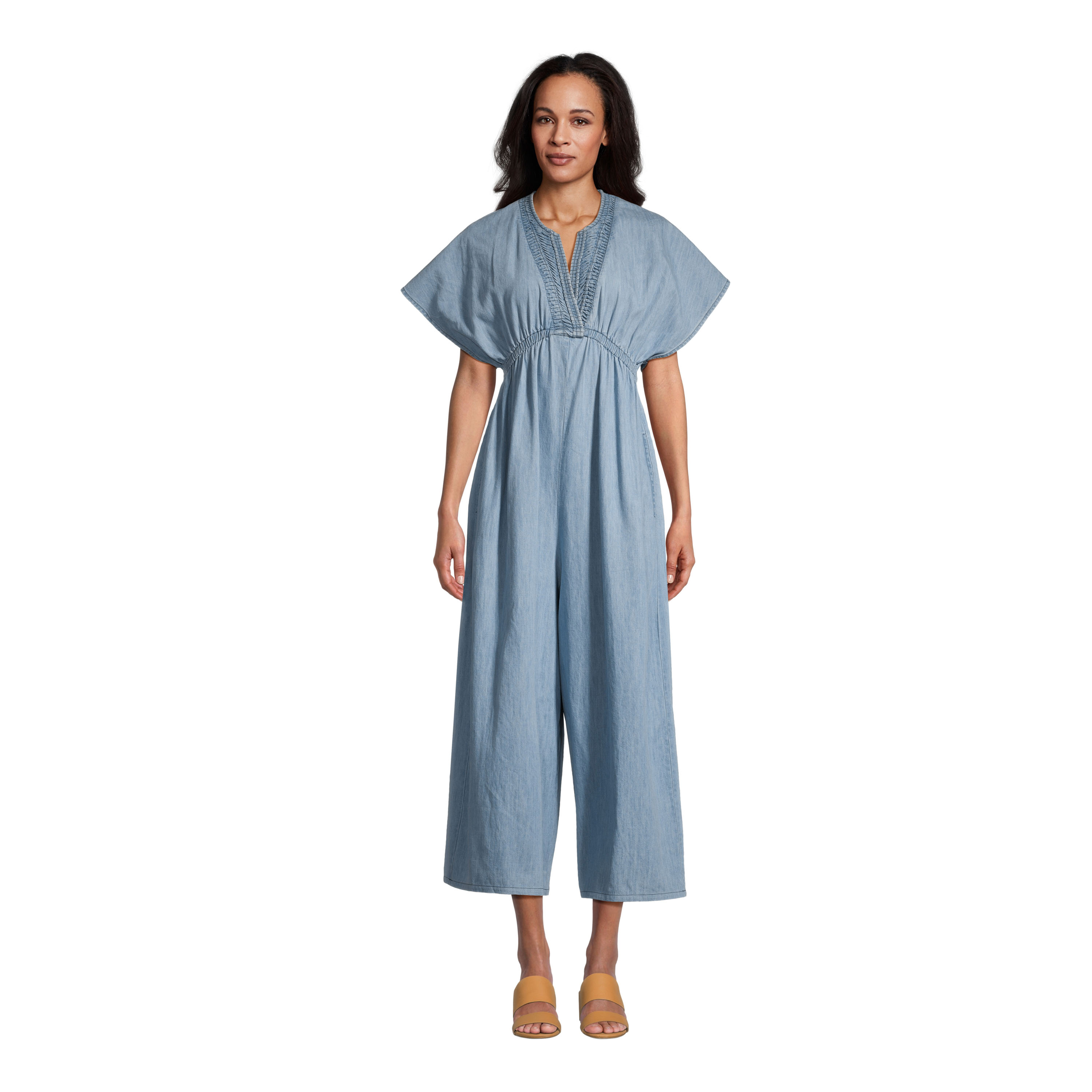 Misha Blue Denim Jumpsuit with Pockets - World Market