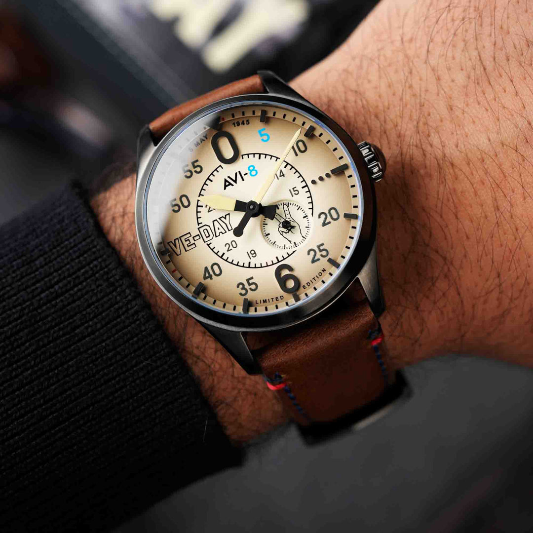 AVI-8 Spitfire Type 300 Automatic VE-Day 80th Valour Canvas