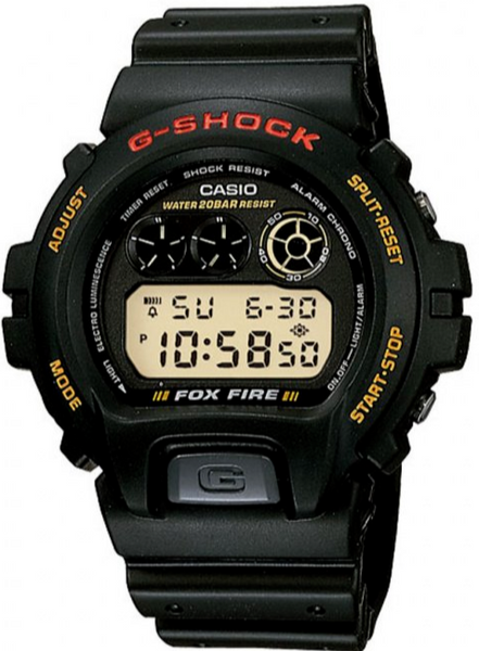 Casio G-Shock 6900 Series Basic Black Fox Fire DW-6900B-9 DW6900B