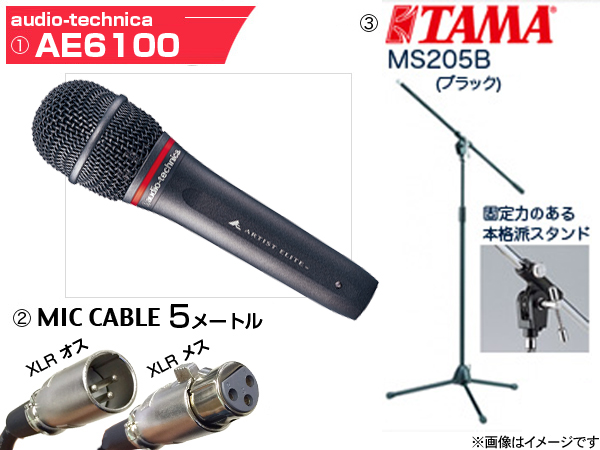 audio-technica オーディオテクニカ AE6100 TAMAブラックマイク