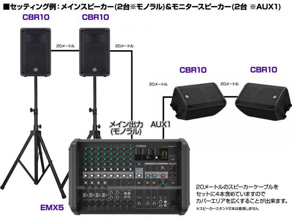 YAMAHA ヤマハ スピーカー4台 EMX4SPライブセット510B ◇ 500W+500W PA
