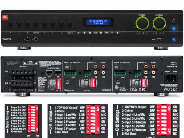 JBL ジェイビーエル VMA 2120 ◇ 2チャンネル パワーアンプ 120W+120W