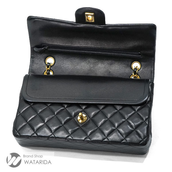シャネル マトラッセ 25 ダブルフラップ チェーンショルダーバッグ