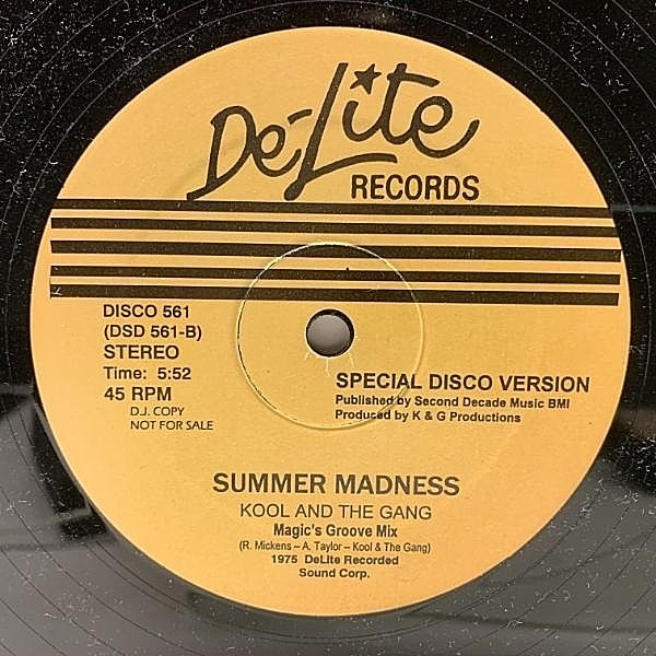 KOOL & THE GANG / Summer Madness (12) / De-Lite | WAXPEND RECORDS