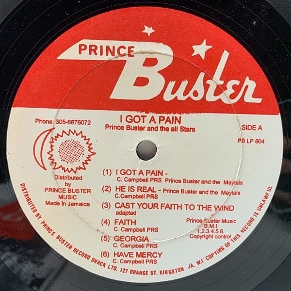 PRINCE BUSTER / National Ska - Pain In My Belly (LP) / Prince