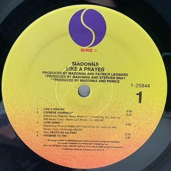 MADONNA / Like A Prayer (LP) / Sire | WAXPEND RECORDS
