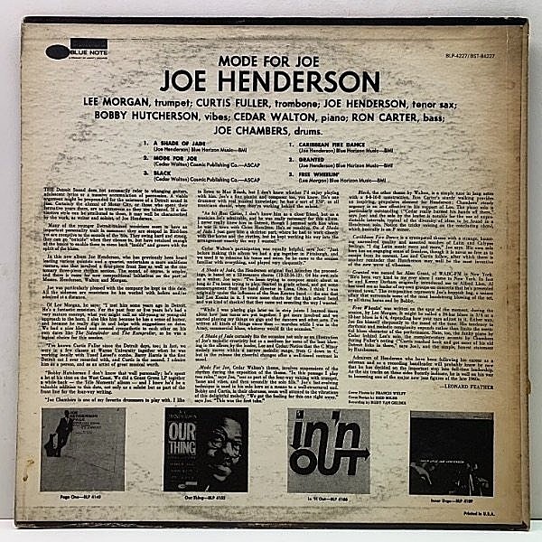JOE HENDERSON / Mode For Joe (LP) / Blue Note | WAXPEND RECORDS