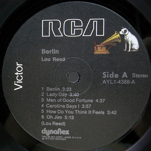 LOU REED / Berlin (LP) / RCA Victor | WAXPEND RECORDS