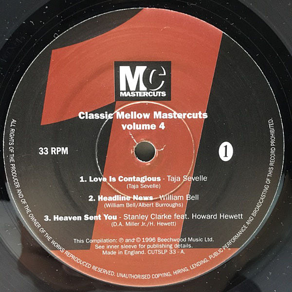 VARIOUS / Classic Mellow Mastercuts Volume 4 (LP) / Mastercuts