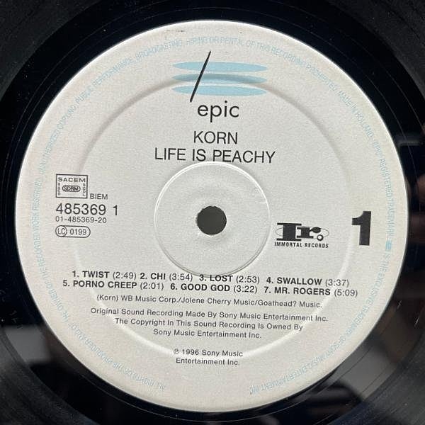 KORN / Life Is Peachy (LP) / Immortal | WAXPEND RECORDS