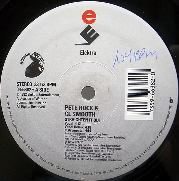 PETE ROCK & C.L.SMOOTH / Straighten It Out (12) / Elektra