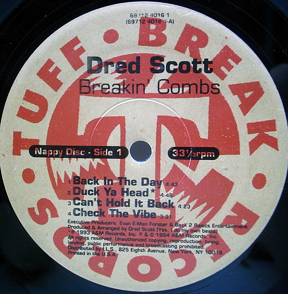 DRED SCOTT / Breakin' Combs (LP) / Tuff Break | WAXPEND RECORDS