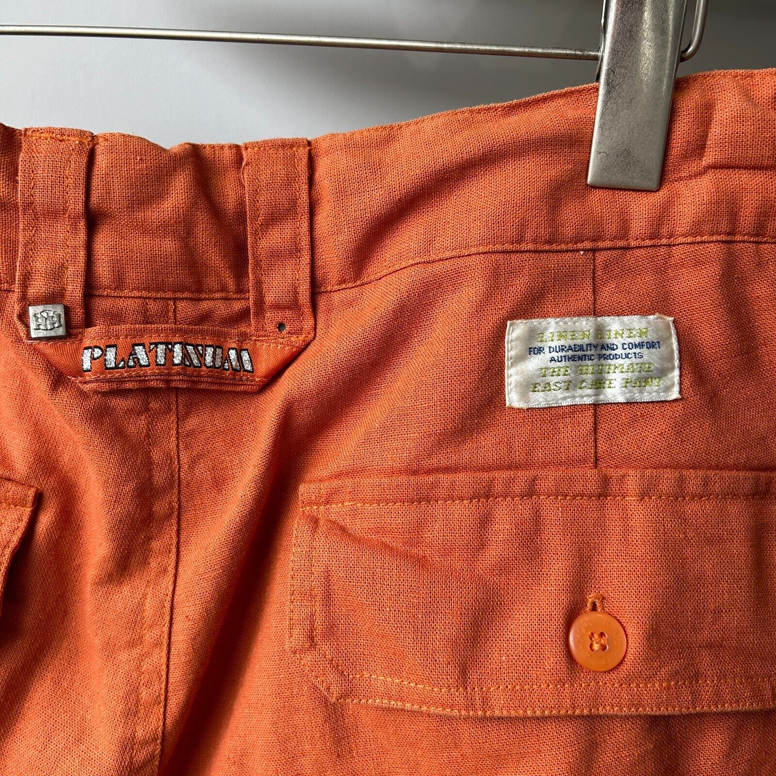 VINTAGE 90s | Platinum Hip Hop History Linen Baggy Shorts sz W36