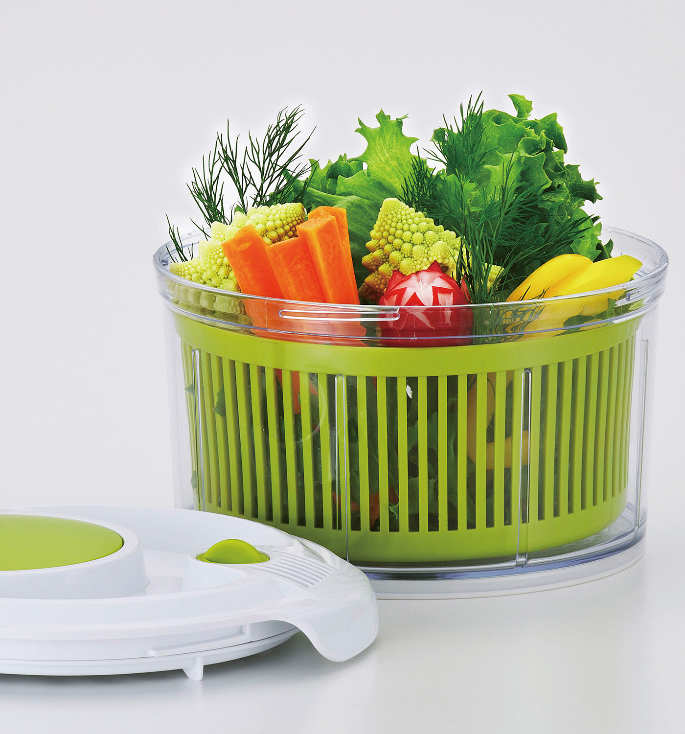 キッチンアシスト 野菜水切り器 回転式 | 和平フレイズ株式会社