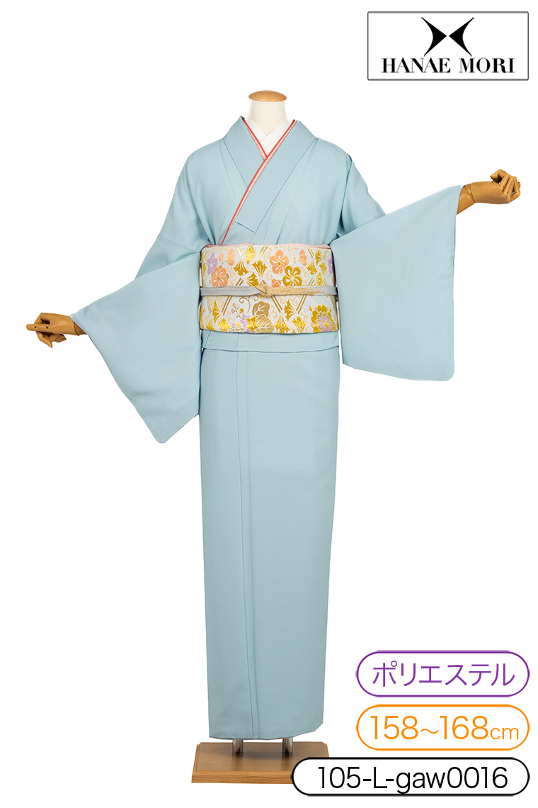 色無地レンタル 色無地Lサイズ ブランド：HANAE MORI 縫一つ紋：桔梗