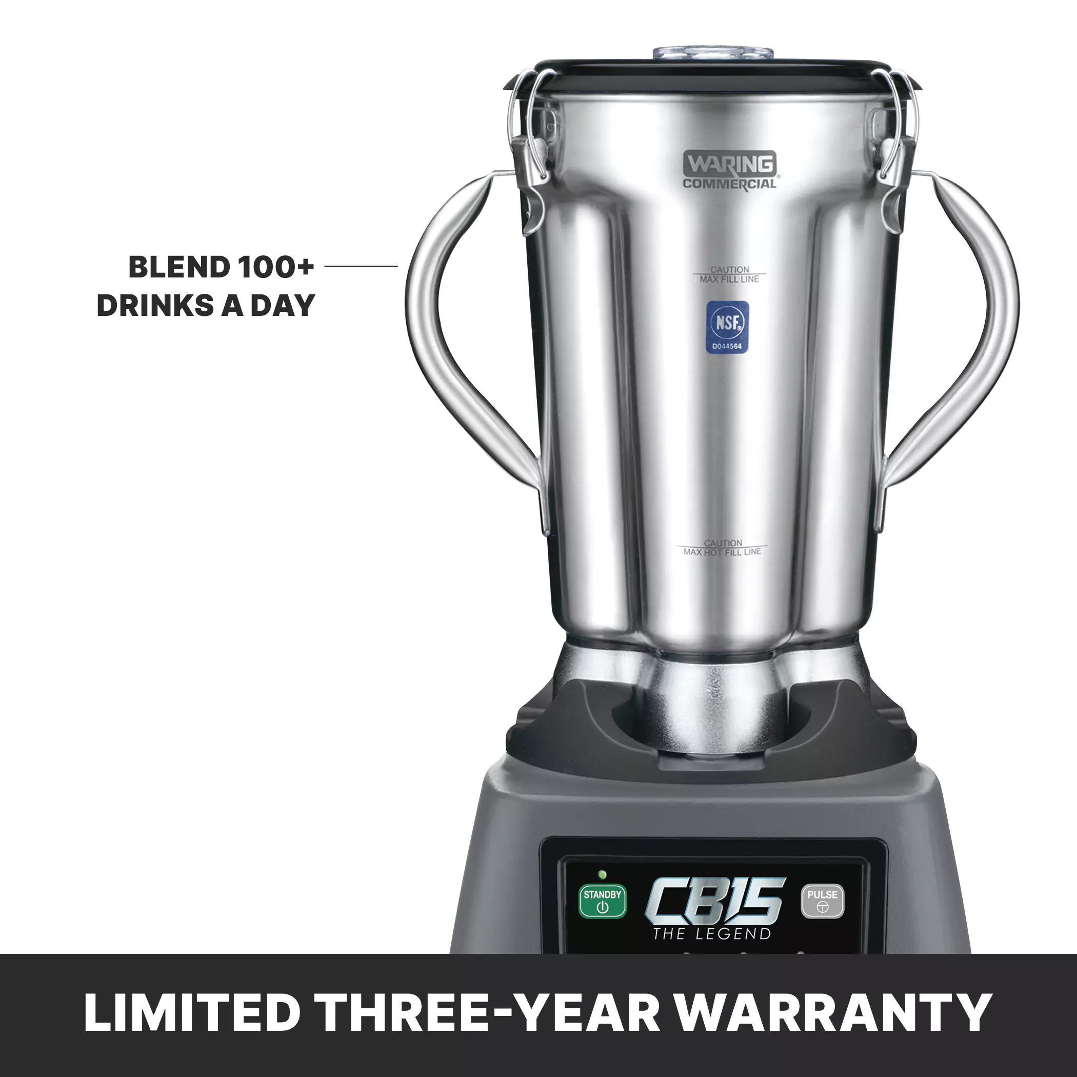 1-GL Food Blender | Electric Keypad, 3.75 HP | Waring