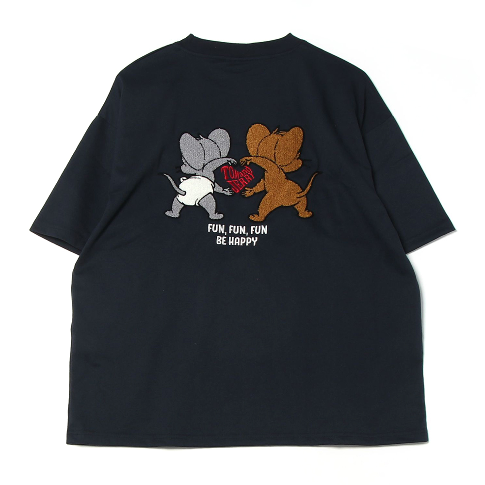 トムとジェリー サガラ刺繍Tシャツ ジェリーとタフィ メンズ - TOM