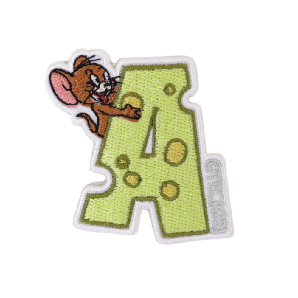 トムとジェリー イニシャルワッペンステッカー - TOM AND JERRY