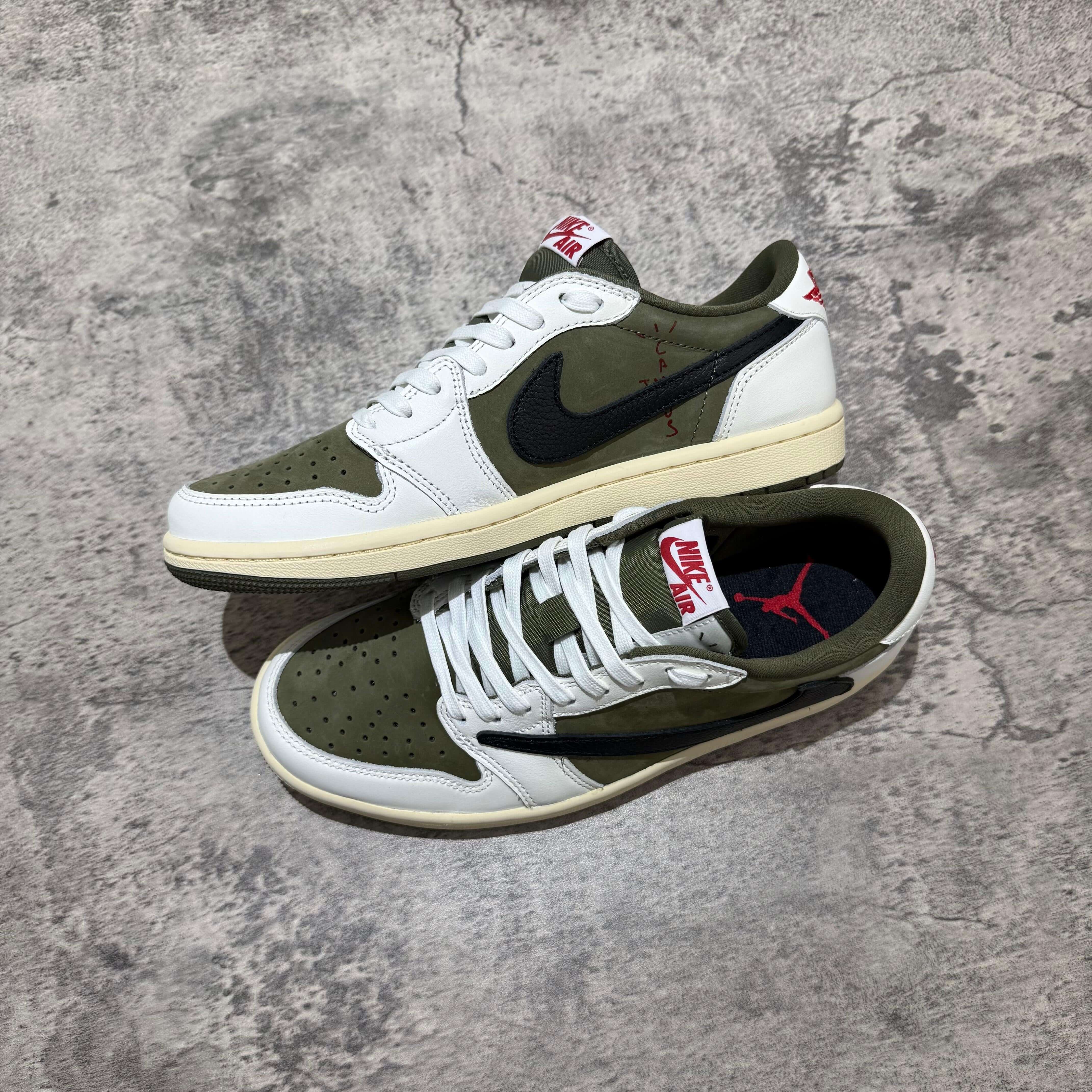 Travis Scott x Air Jordan 1 Low 8.0 Medium Olive - Buy Now