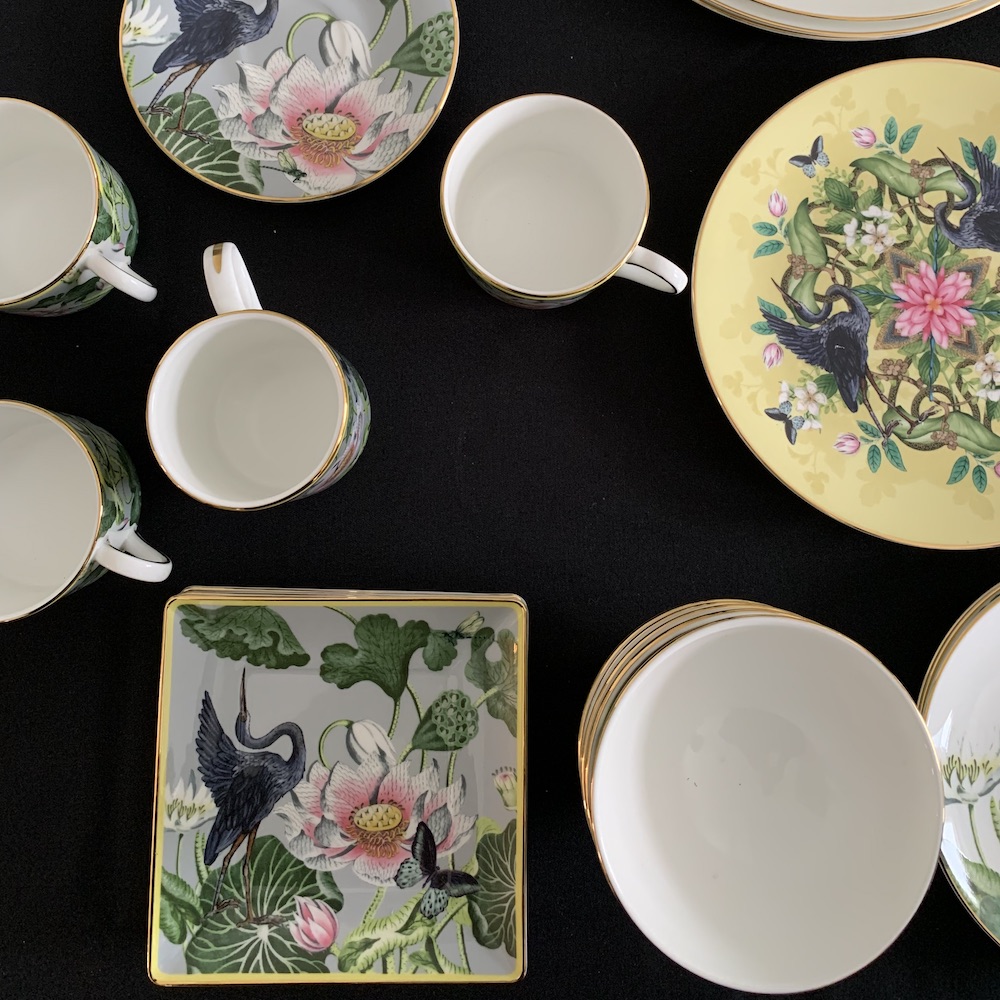 ワンダーラスト ウォーターリリー 20cm プレート イエロー|WEDGWOOD