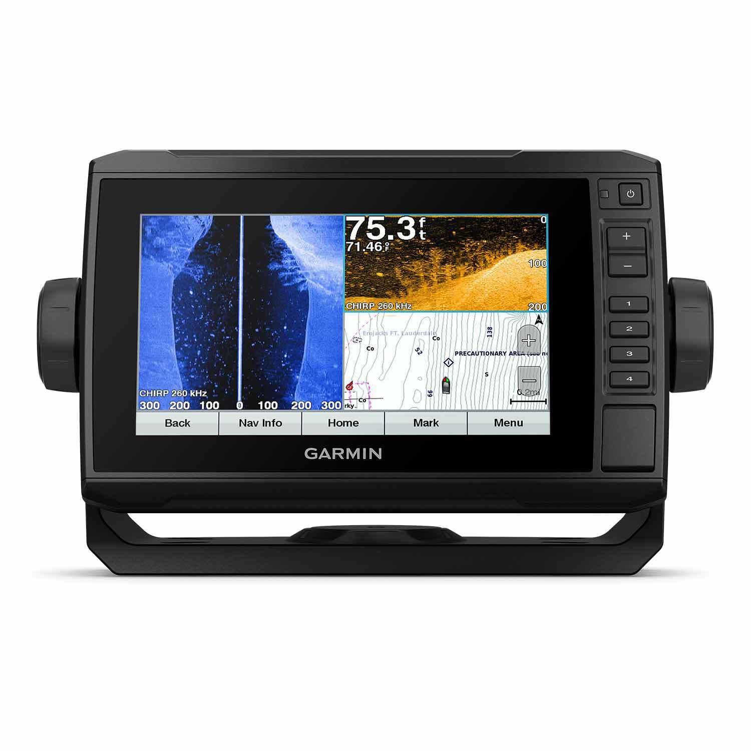 Garmin ECHOMAP UHD 74sv Combo with GT54 & Coastal Charts