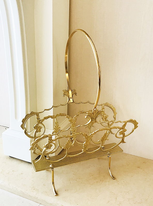 イタリア製 マガジンラック クラシックゴールド｜置物（ヨーロッパ雑貨