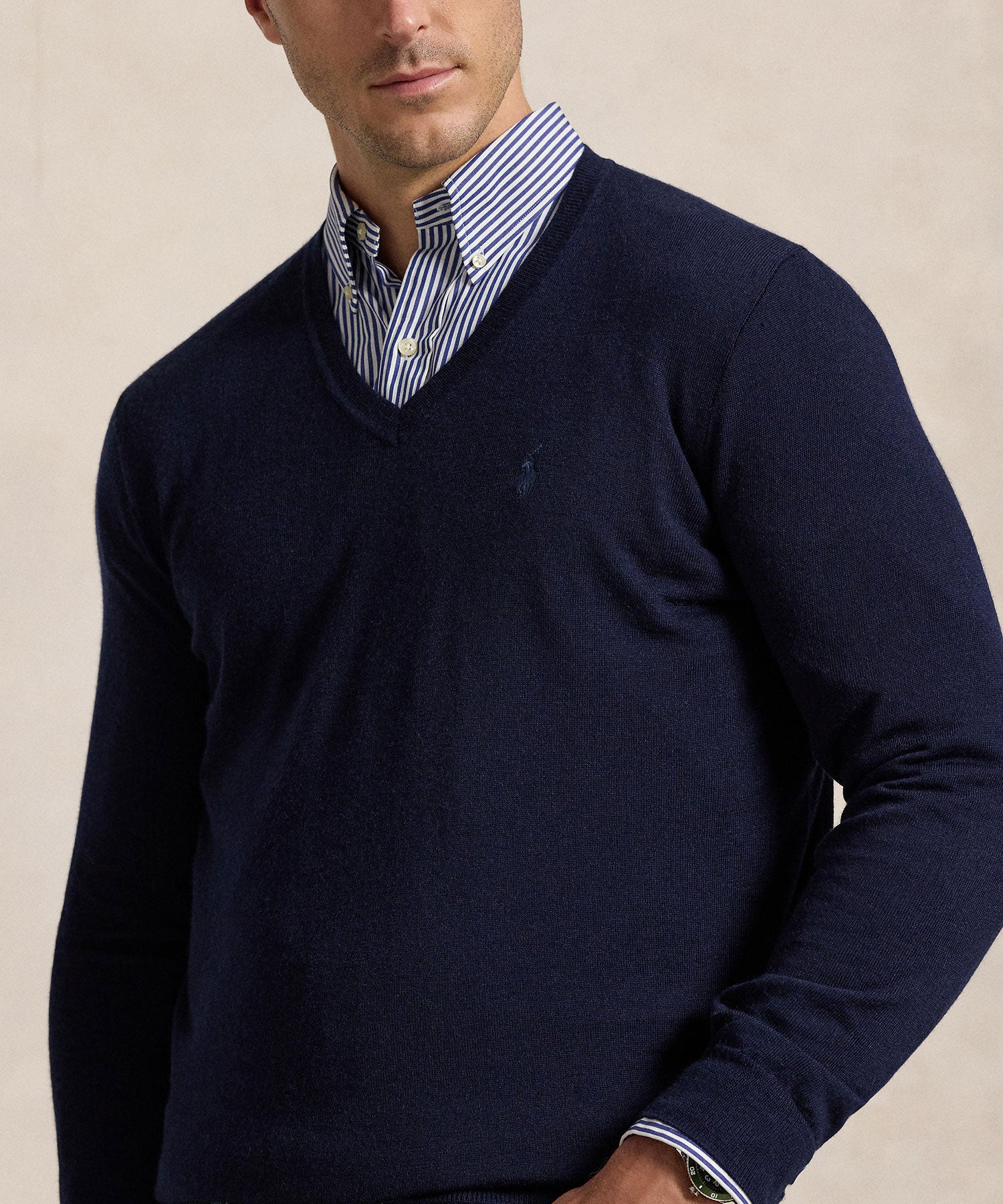Polo Ralph Lauren Big & Tall Merino Wool V-Neck Sweater | Westport