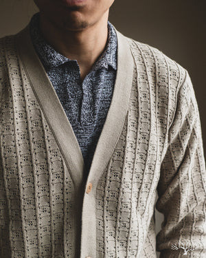 3sixteen - Classic Cardigan - Stone Domino – Withered Fig