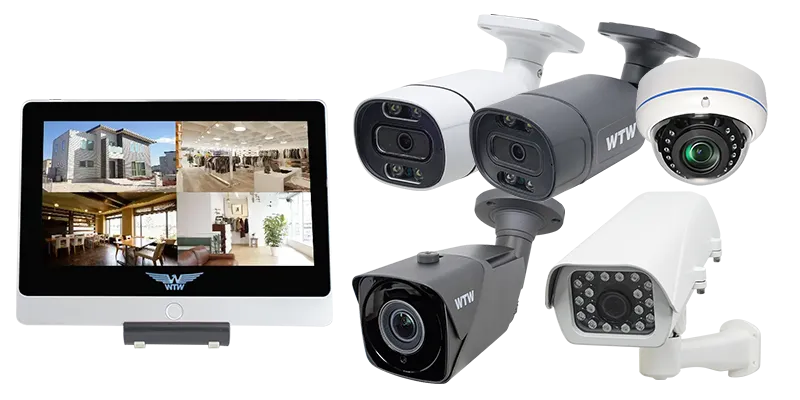 激安136万画素AHD防犯カメラとAHD-DVR・レコーダー(WTW-DA943)のフル