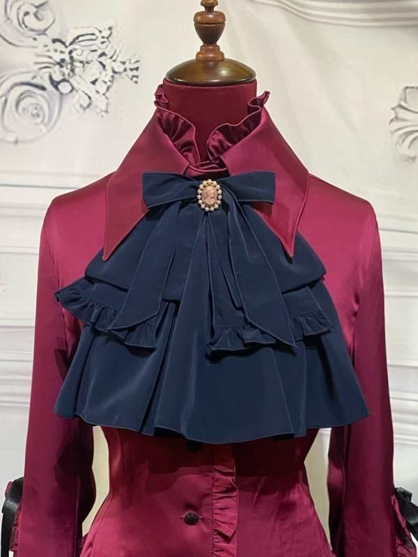 カメオタイ付き後編み上げブラウス | MARBLE | ロリータ ゴスロリ