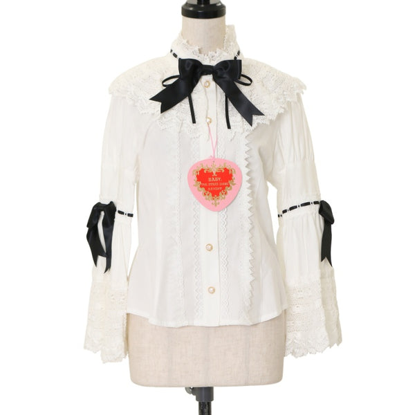 USED】エリザベスブラウス（オフ白×黒） | BABY, THE STARS SHINE