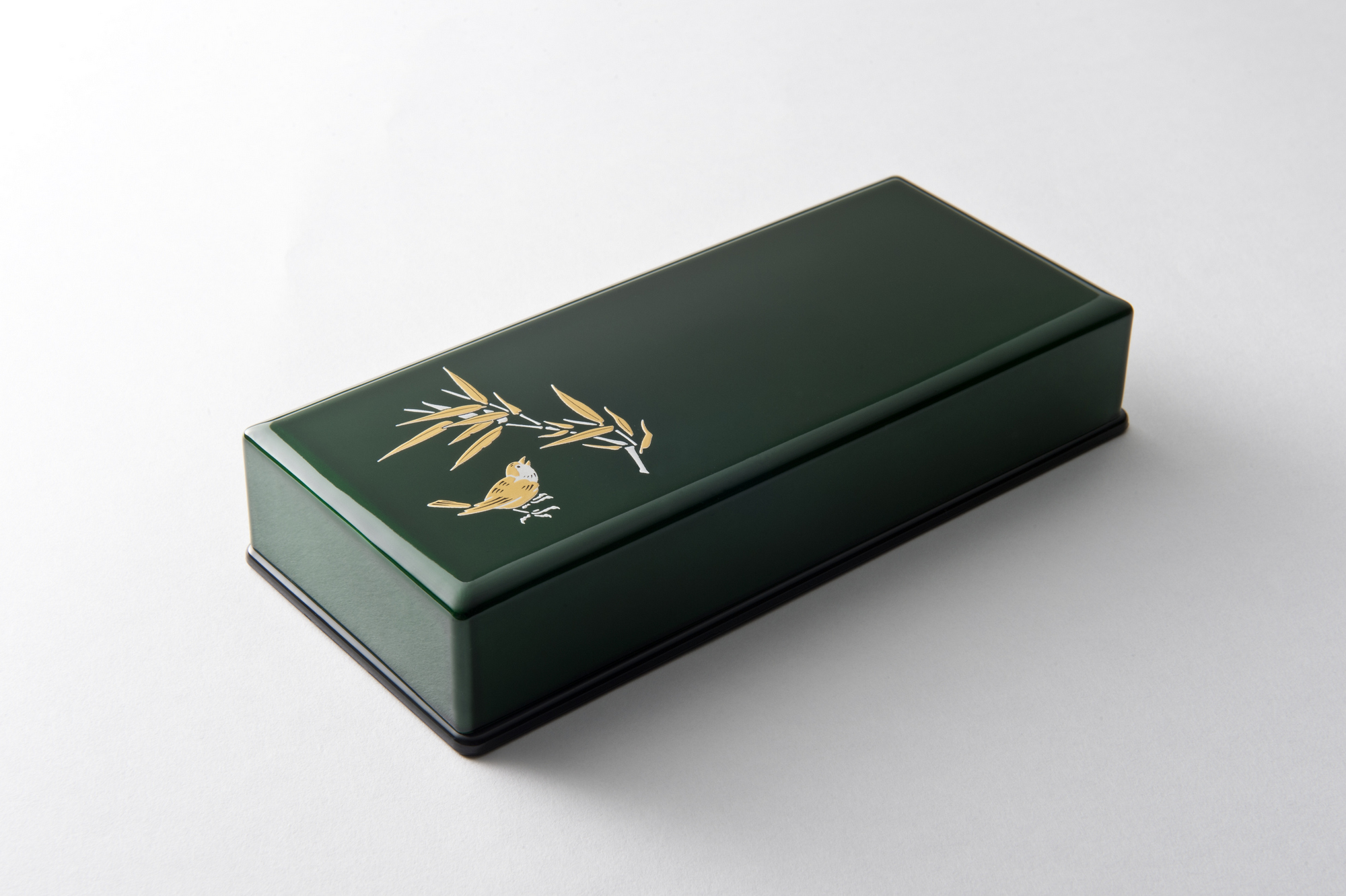 ペンケース 緑 竹に雀 | 東北工芸製作所 「玉虫塗総本舗」