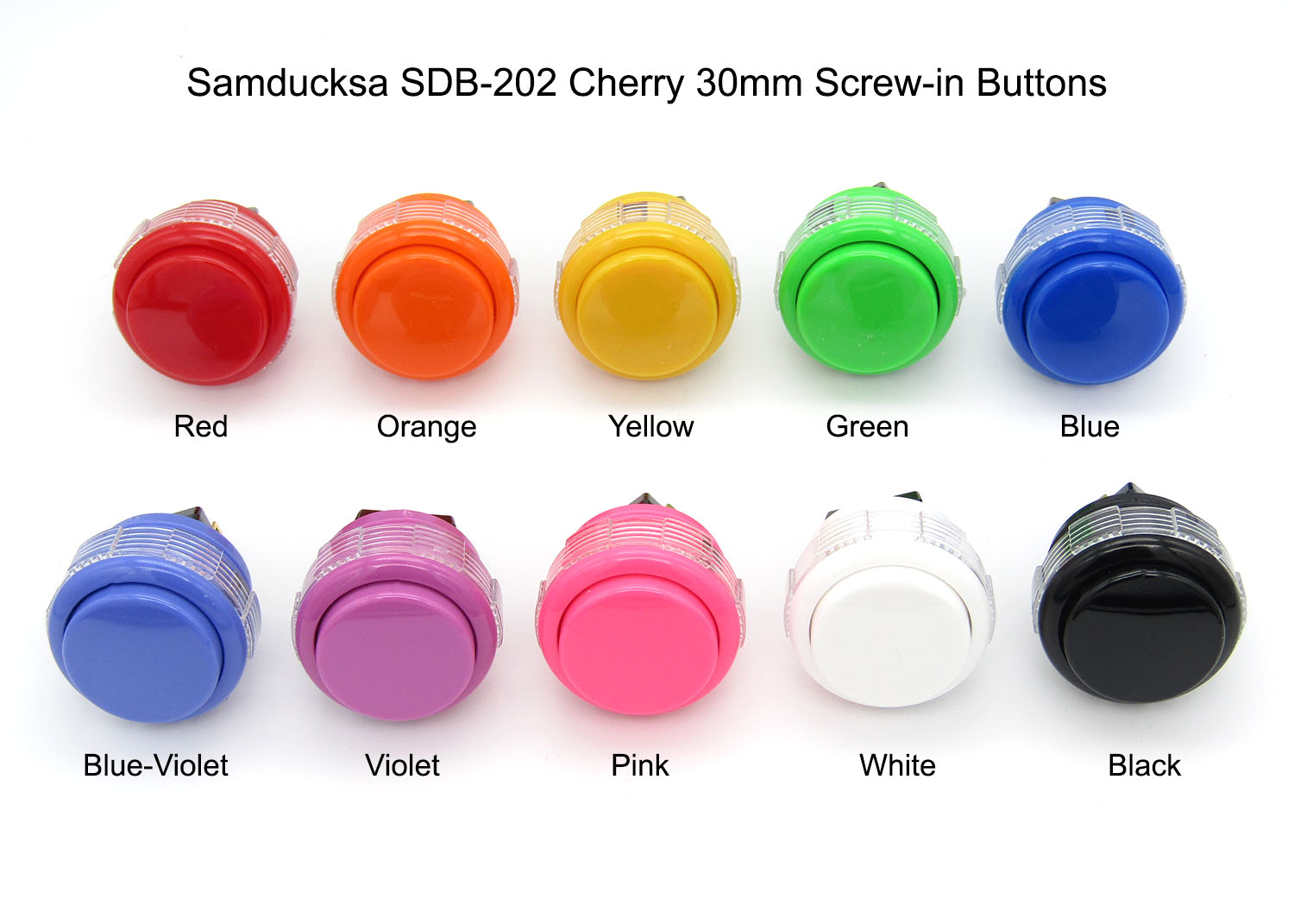 Crown / Samducksa SDB-202 30mm Cherry Screw In Button - White