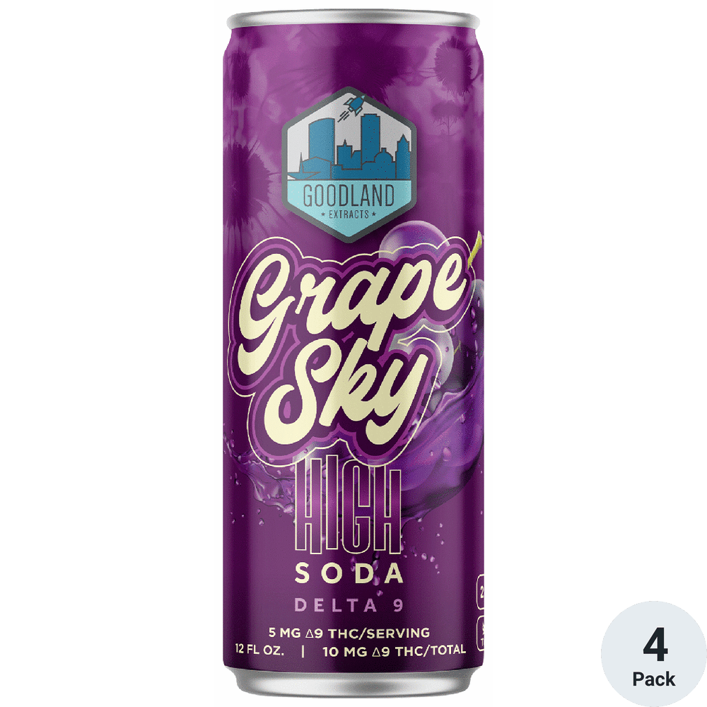Goodland THC 10mg Grape Sky High Soda | Total Wine & More