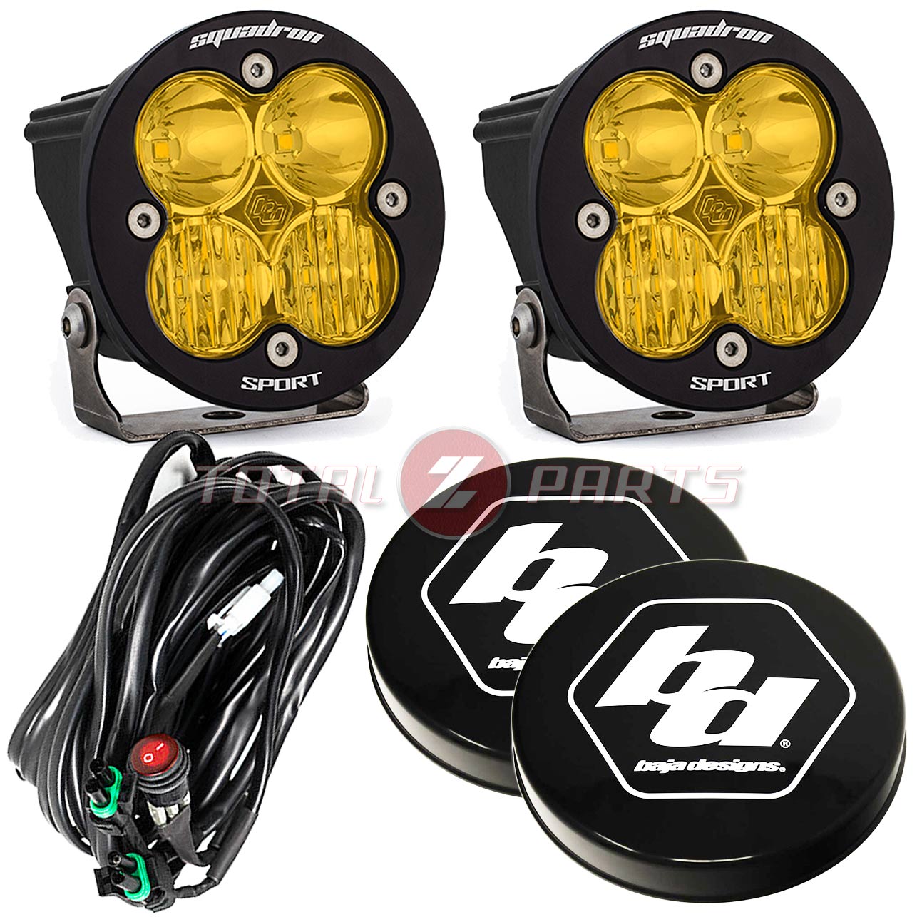 Baja Designs® Squadron-R Sport Amber Driving/Combo LED Lights Pair