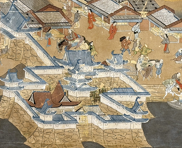 桑名城が描かれた美術品「東海道名城図屏風」／ホームメイト